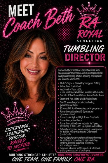 Meet Coach Beth, Tumbling Director at RA Royal Athletics.
