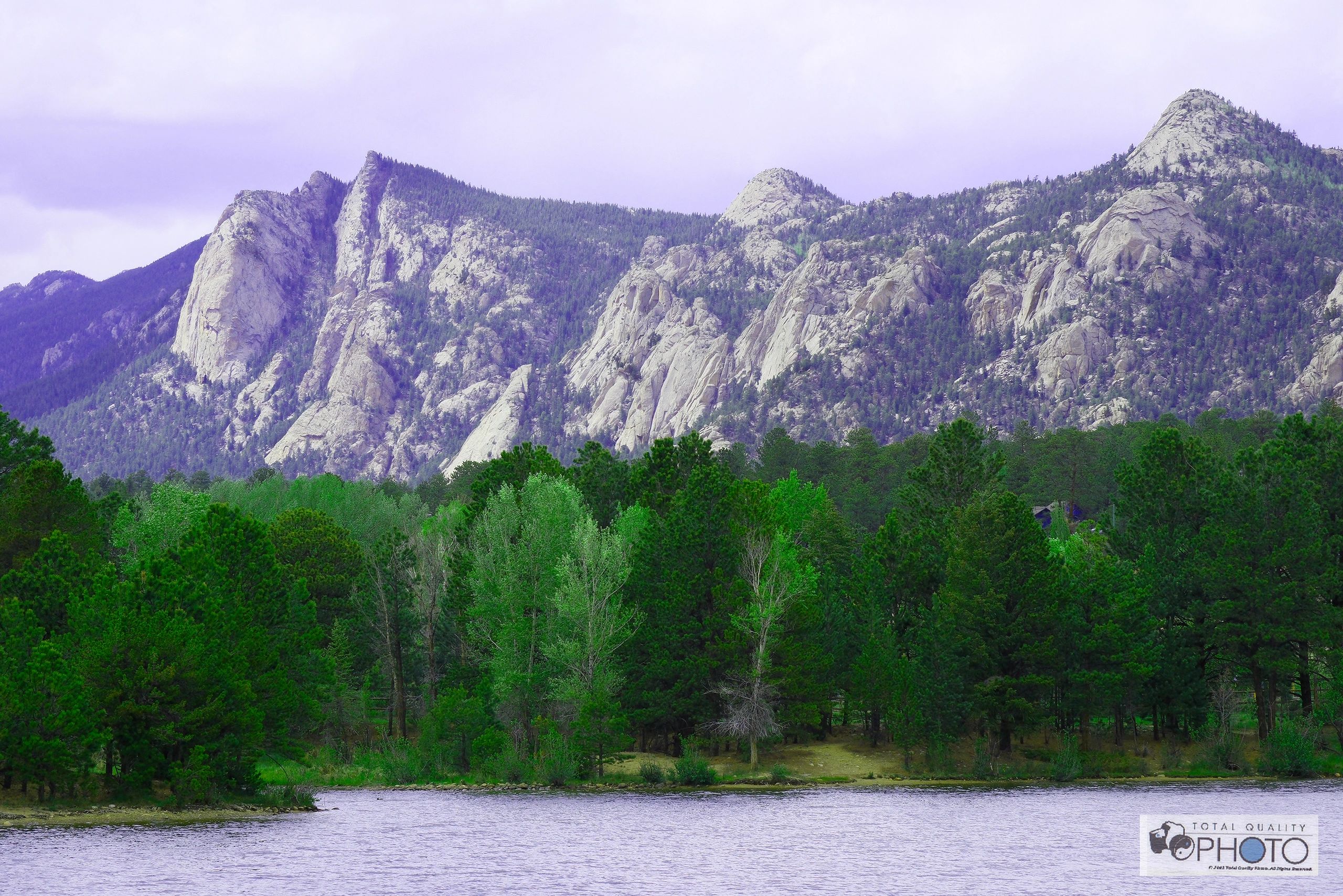 Lake Estes Foliage and Mountains Estes Park