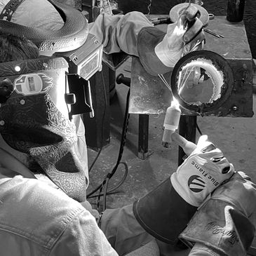 Welding student practicing his technique at Supreme Welding Academy at 11980 Proctor Houston, TX