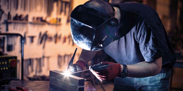 SWA student practicing his welding skills at SWA facility in Houston, TX.