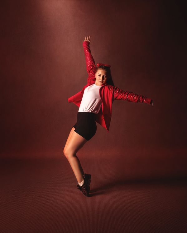 A dance portrait of a young girl
