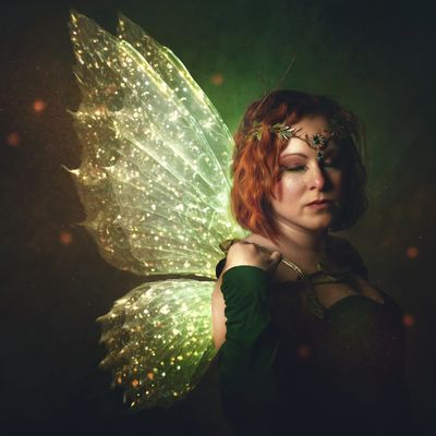 A whimsical fairy woman