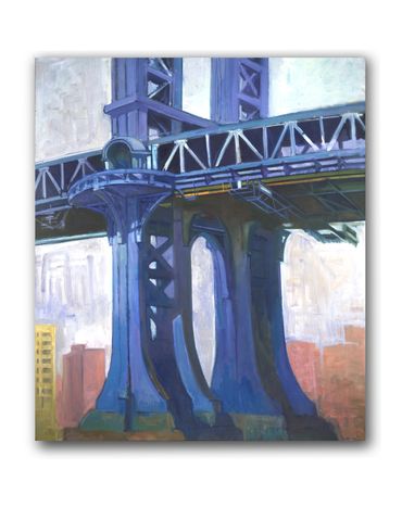 Manhattan Bridge Oil on Canvas
 40" x 60 " 1990