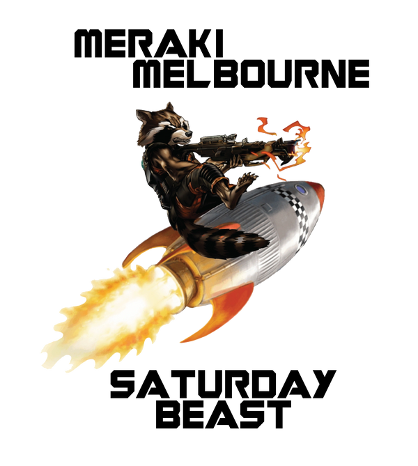 meraki melbourne rockets tshirt design 
