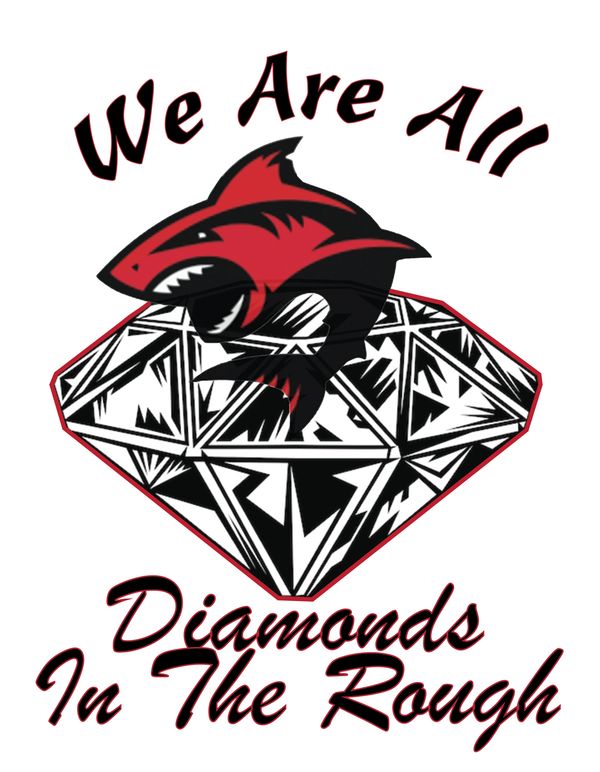 diamonds in the rough shark tshirt design 