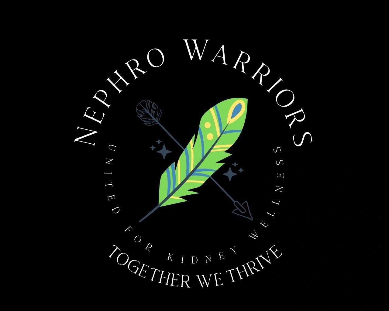 Nephro Warriors logo with feather and arrow, promoting kidney wellness.