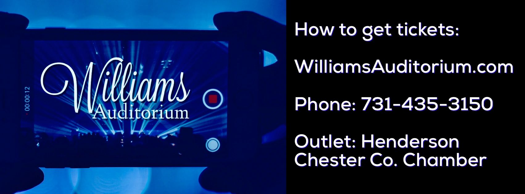 Williams Auditorium - Live Performances, Concerts