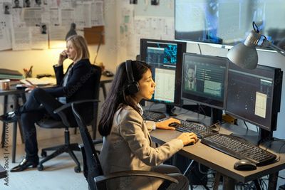 Detectives en  Guayaquil : hablando con cliente y verificando datos. 