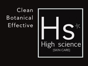 Logo for High Science Skin Care resembling the period table of elements