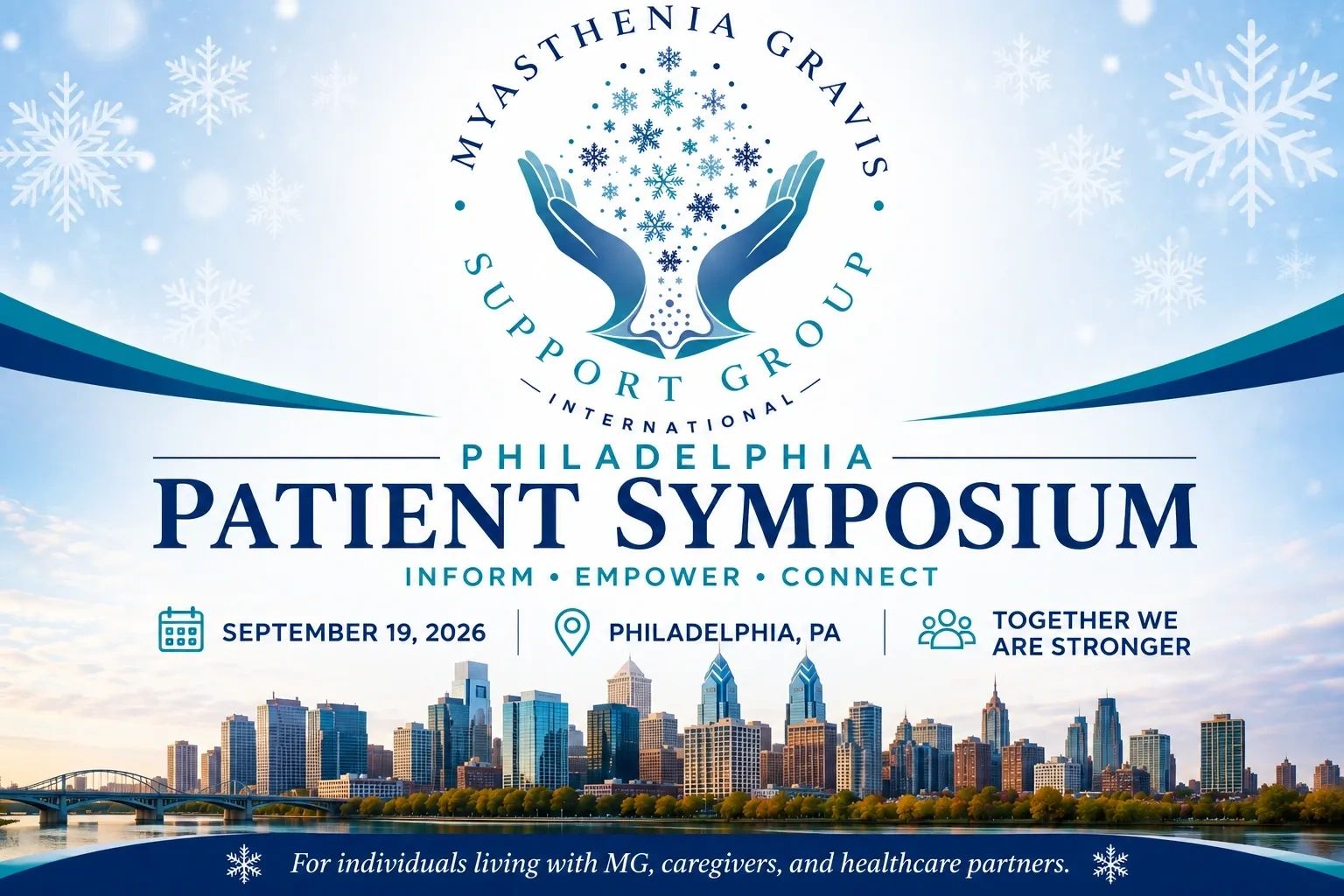 Philadelphia Patient Symposium for Myasthenia Gravis support in 2026.