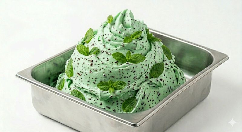 Green Mint Chocolate Chip gelato