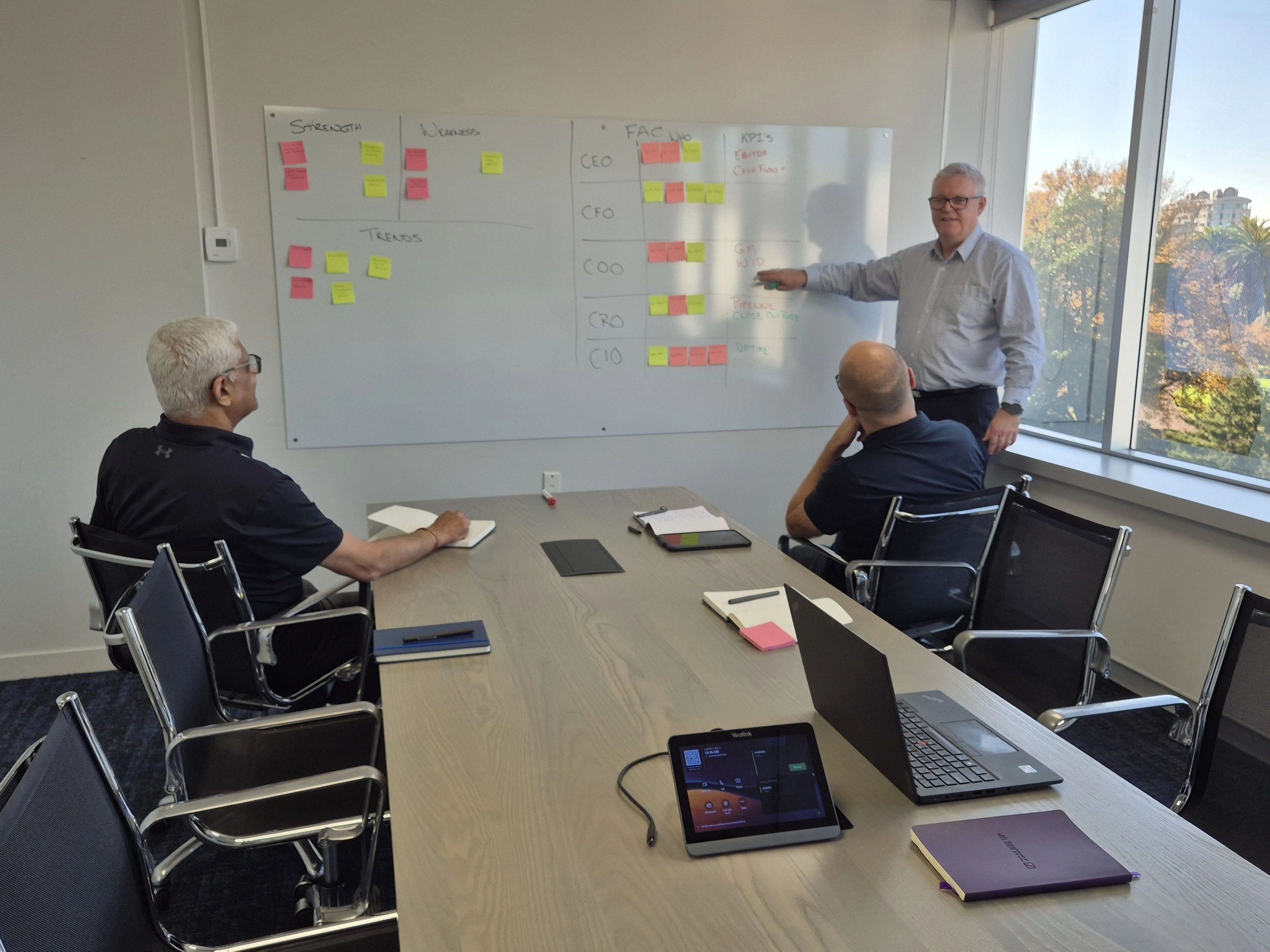 Paul Lock facilitating a Scaling Up planning session with a leadership team