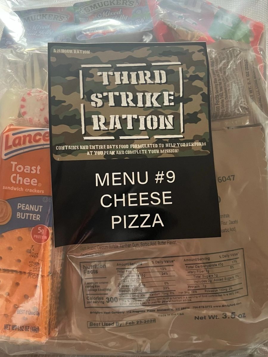 New and Improved Third Strike 24HR Ration (TSR) Menu 9 Cheese Pizza ...
