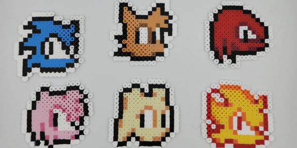 Sonic The Hedgehog Keychains Featuring Sonic, Tails, Knuckles, Amy, Cream, and Super Sonic