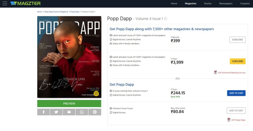 Popp Dapp Fashion Magazine  Best Fashion Magazine in India