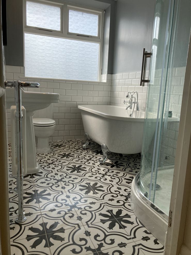 Victorian bathroom suite fully tiled and fitted in Bolton