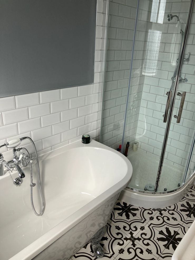 Victorian freestanding bath fitted by IK Master Build Ltd in Bolton
