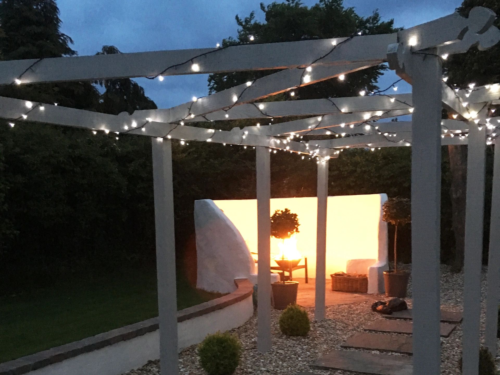 Lights in a garden