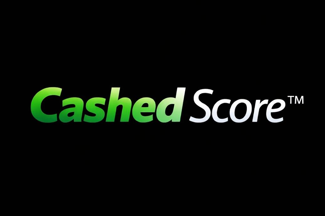 Logo displaying the words 'Cashed Score' with 'Cashed' in green and 'Score' in white.