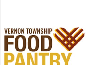 Logo of Vernon Township Food Pantry with a heart symbol.