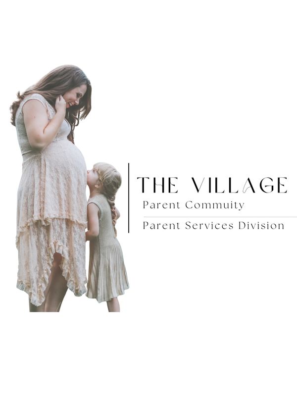 Pregnant mother and daughter sharing a tender moment, representing The Village parent community.