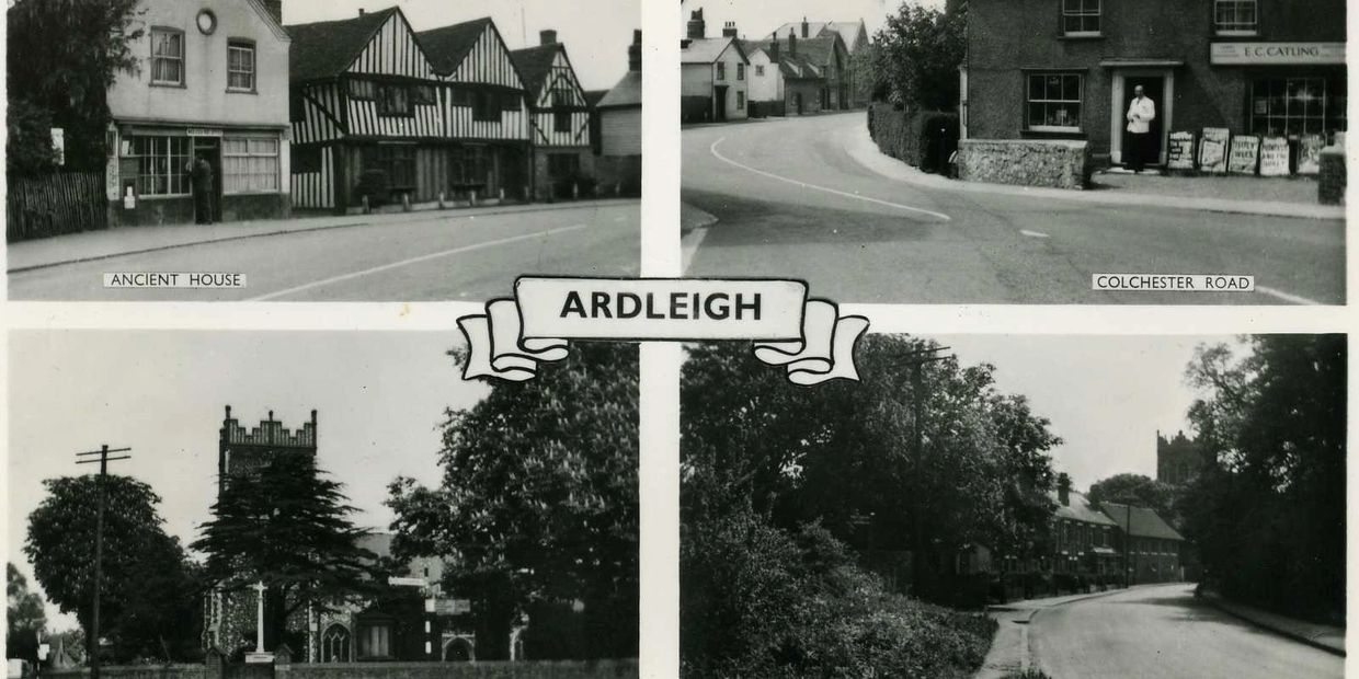 Postcard of Ardleigh Centre (possibly 1960)