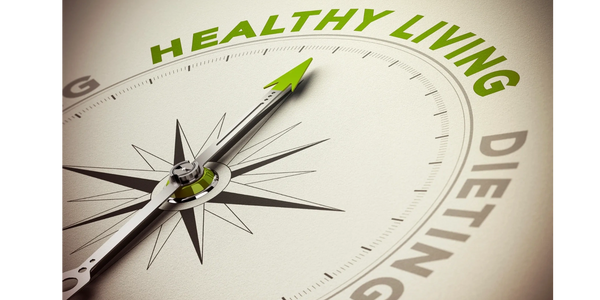 Compass pointing you to healthy living