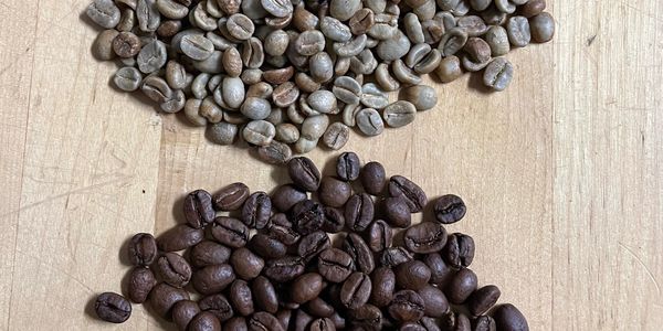 Green coffee compared to roasted coffee