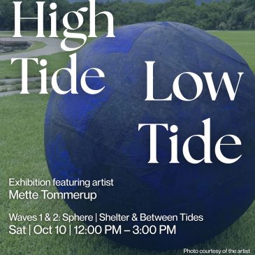Exhibition poster for "High Tide Low Tide" by Mette Tommerup.