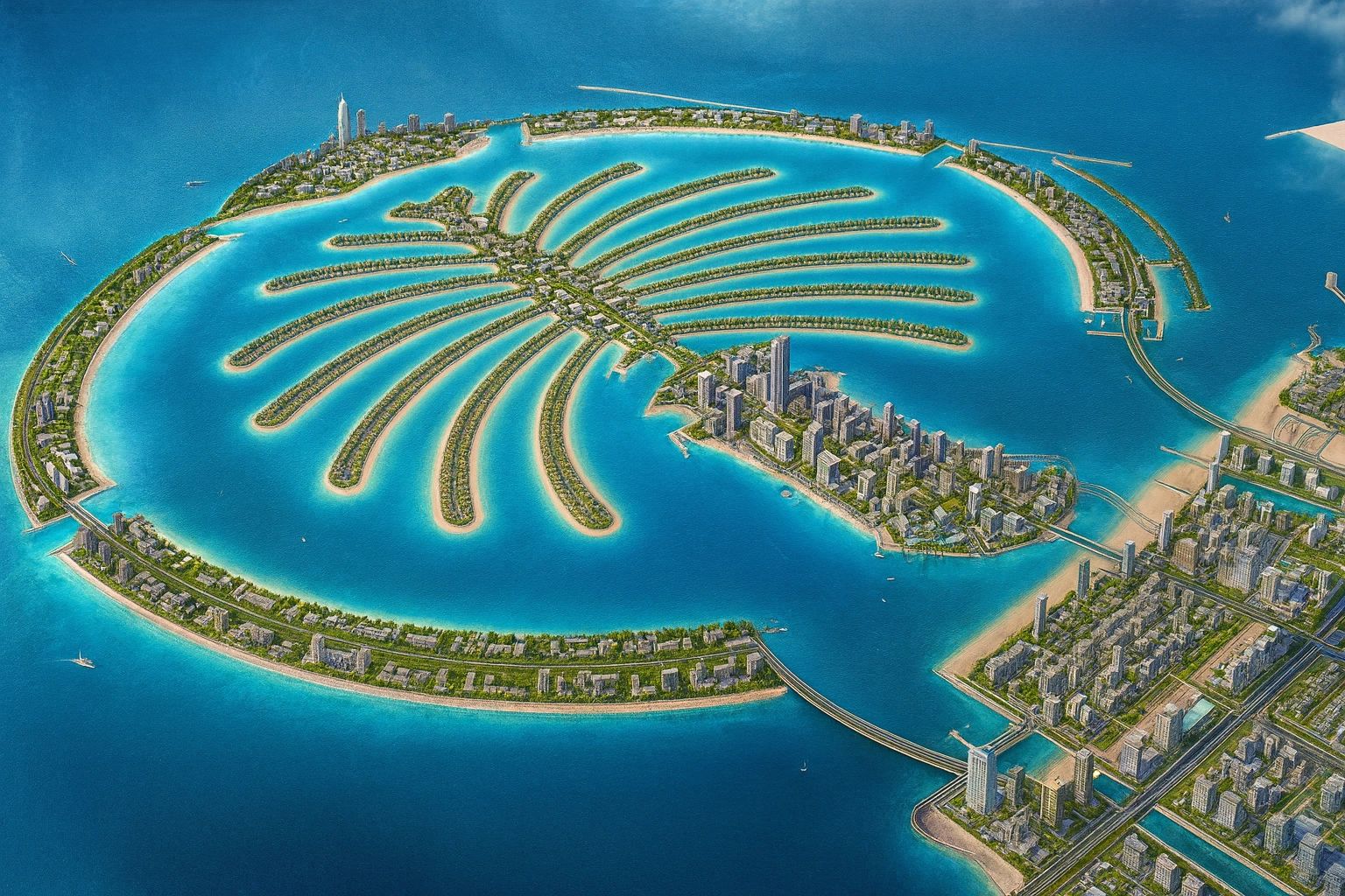 Buy Palm Jebel Ali offplan property Dubai real estate investment aerial island view