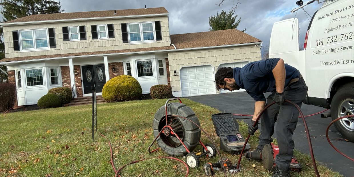 Homeowner called for drain unclogging. A tech uses a sewer camera inspection to diagnose the issue. Hydro-jetting and trenchless sewer repair complete the job