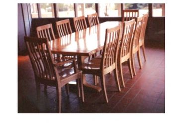 Custom Maple Dinning Table and Chairs 