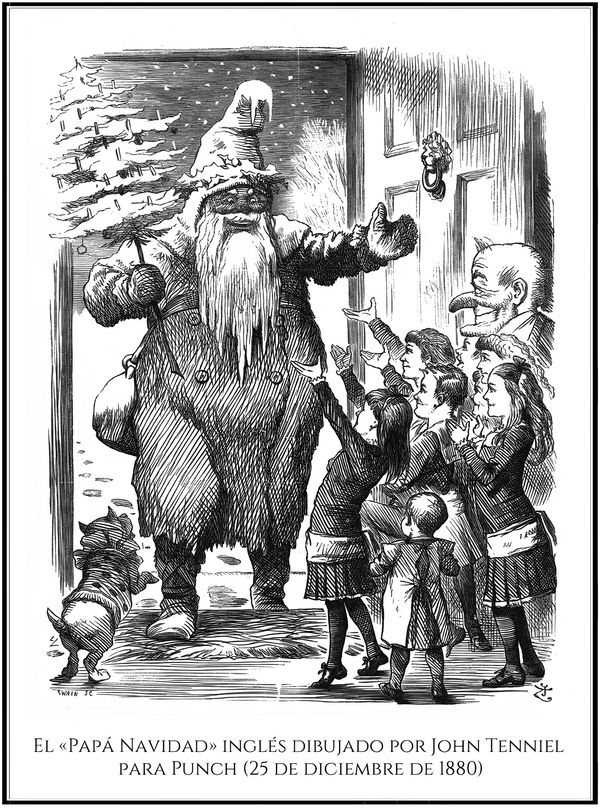 El «Papá Navidad» inglés dibujado por John Tenniel para Punch (25 de diciembre de 1880)