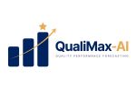 Logo of QualiMax-AI with bar chart and star.