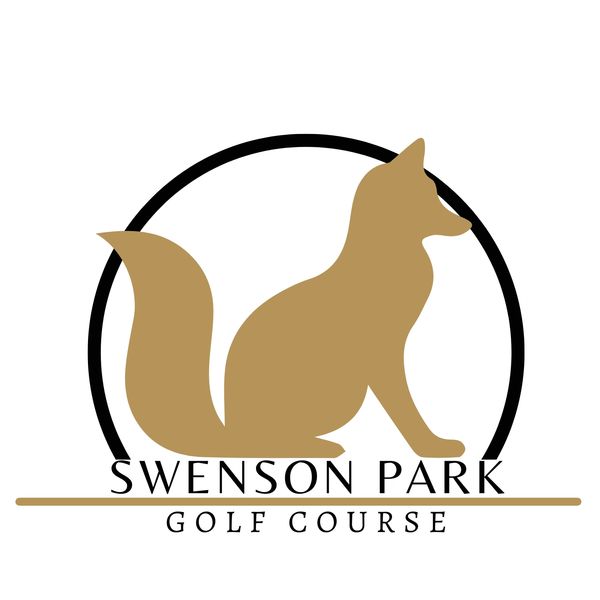 Logo of Swenson Park Golf Course featuring a stylized fox silhouette.