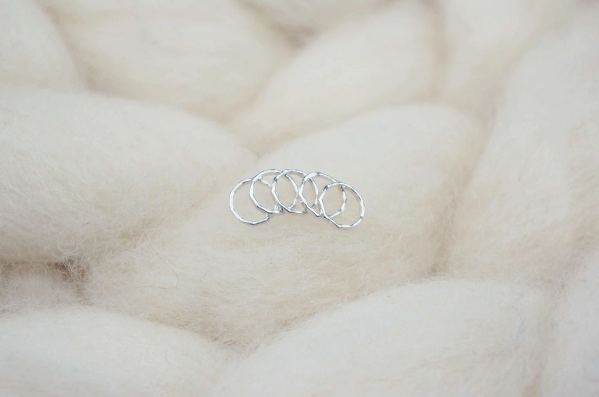 Fine Silver Knitting Stitch Markers Small