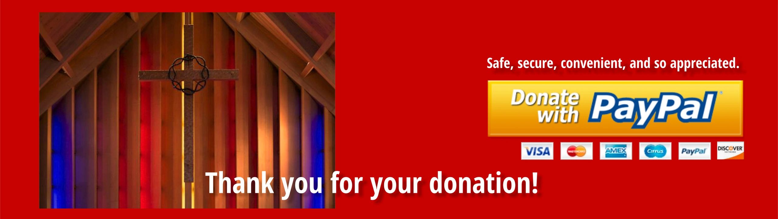 Thank you for your donation with PayPal, safe and secure.