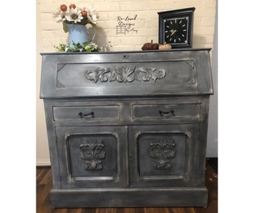 Multiple layers of authentic milk paint.