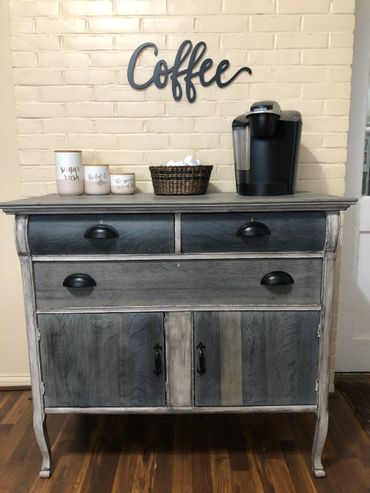 Better With Age product on raw wood drawer fronts and paint/glaze combo.