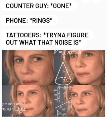 where is the counter guy at the tattoo shop meme