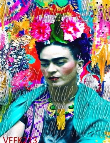 Neon Colors. Frida Kahlo Fabric Quilting Sewing Crafting Swatch. Pop ...