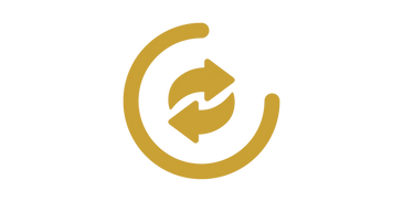 Gold circular arrow icon symbolizing refresh or reload.