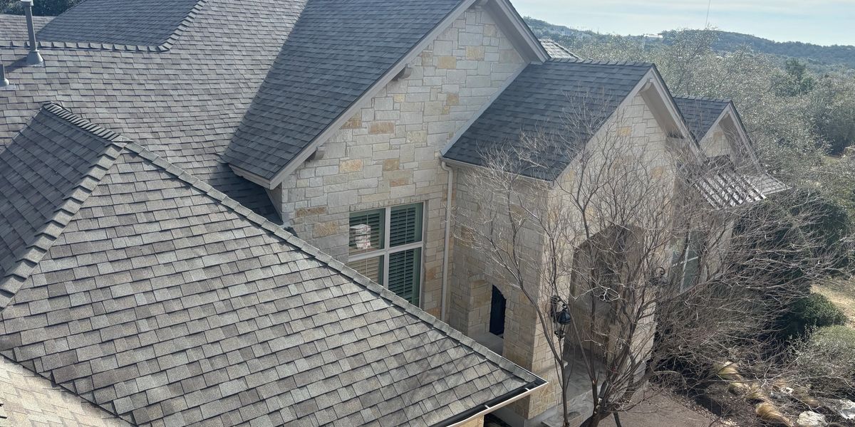 Completed residential roof at Riverplace