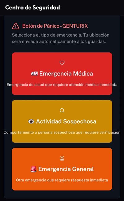 modalidad de emergencia Genturix