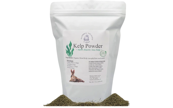 Organic Kelp Powder for Dogs and Cats allergies, plaque and tarter removal.