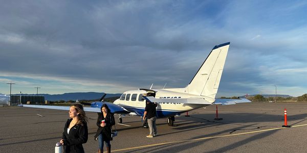Women leaving private plane in Sedona