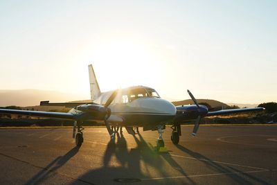 Piper navajo airplane on Tarmac