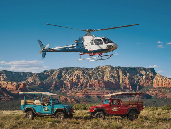Jeep and helicopter combo tour