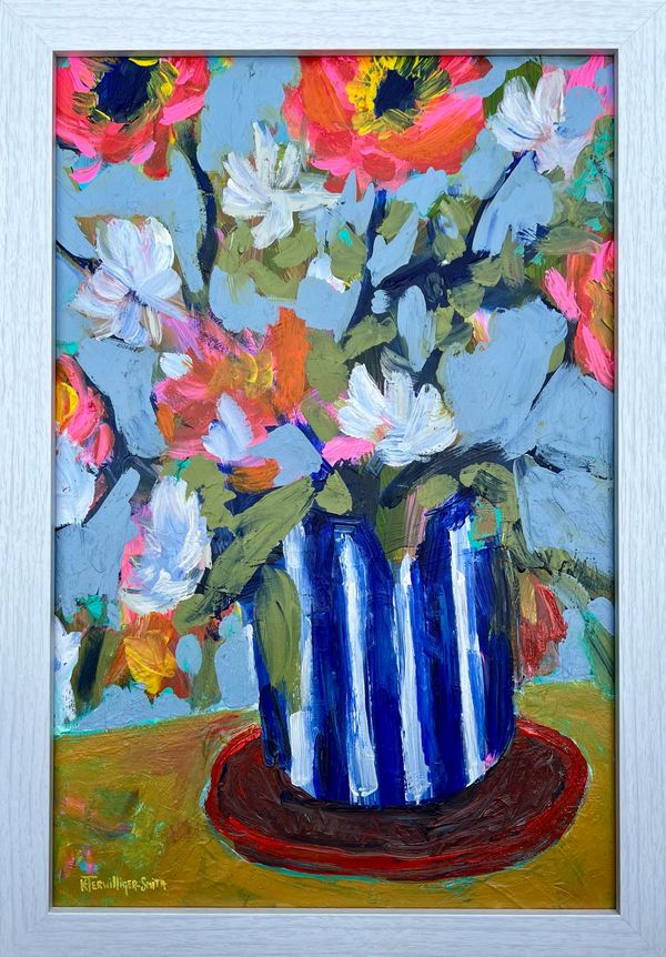 Blue Striped Vase
Acrylic on Paper 12"x18"
$375