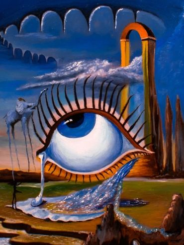 Heavenly eye, Salvador Dali Oil painting